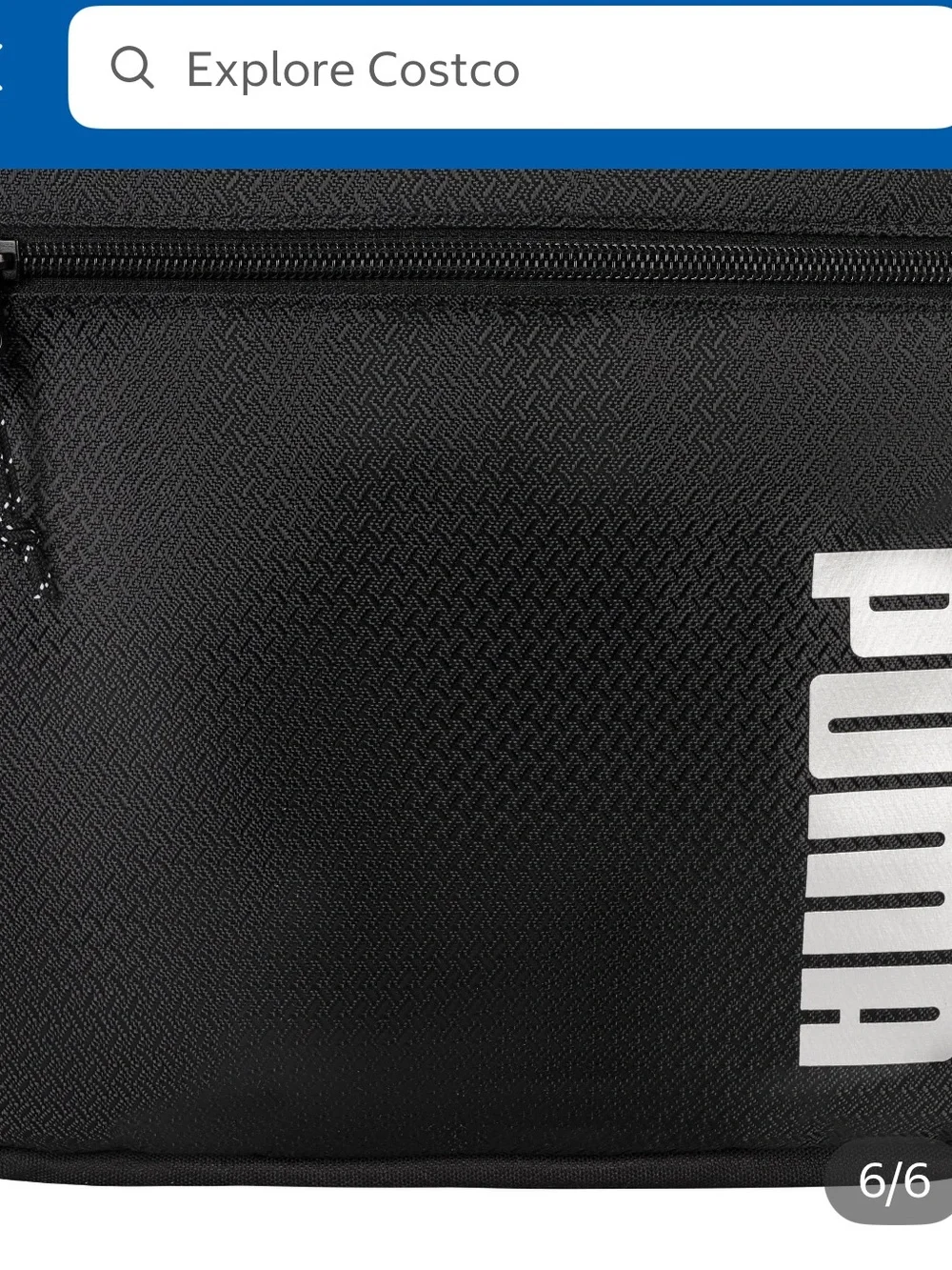 Puma Black Men's Logo Front Zip Backpack  unlimited